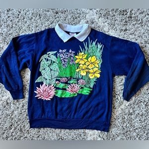 Vintage Jane Colby floral sweatshirt